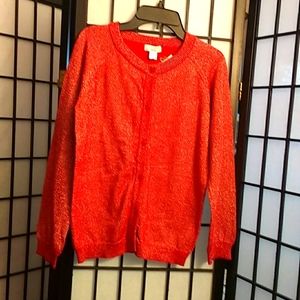 NWT Special Editions sweater w red shinny looks
